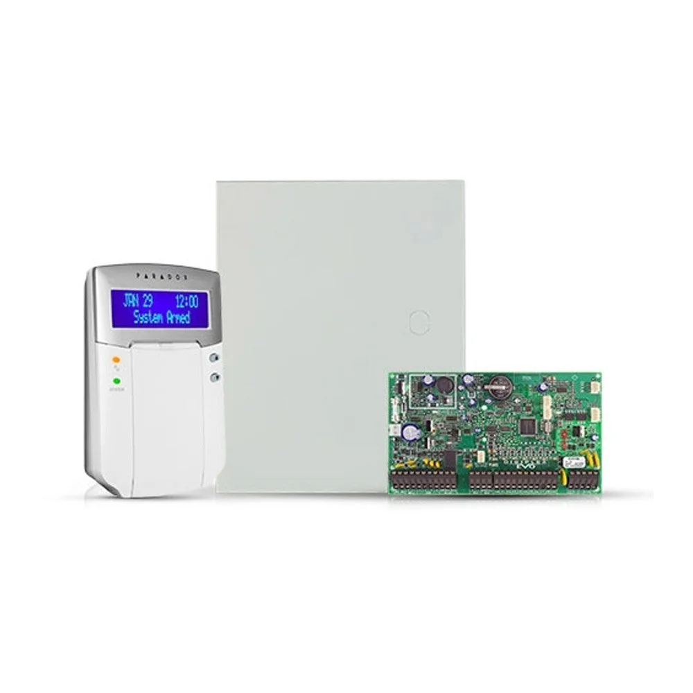 Centrala alarma antiefractie Paradox Digiplex EVOHD cu tastatura K641+ si carcasa, 8 partitii, 8-192 zone, 5-32 PGM