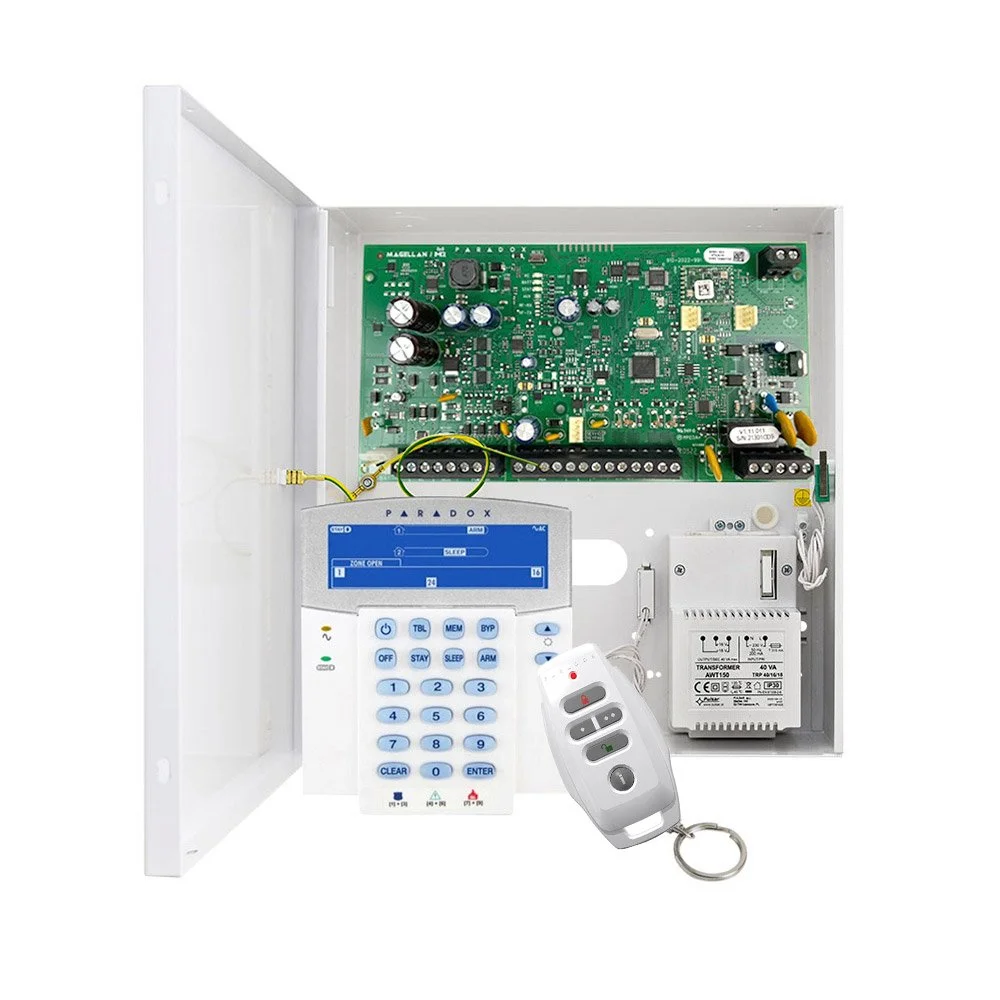 Centrala alarma antiefractie wireless Paradox Magellan MG5050 + K35 + REM25, 32 zone, 2 partitii, 256 evenimente