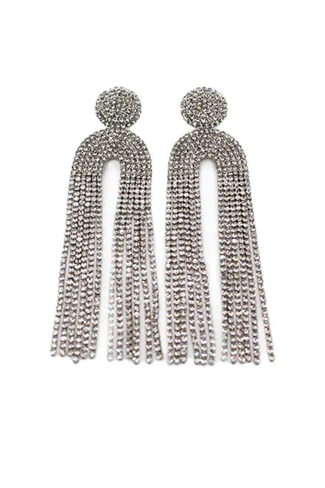 Cercei lungi Zanya, cu pietre semipretioase, argintiu, ZANYA0