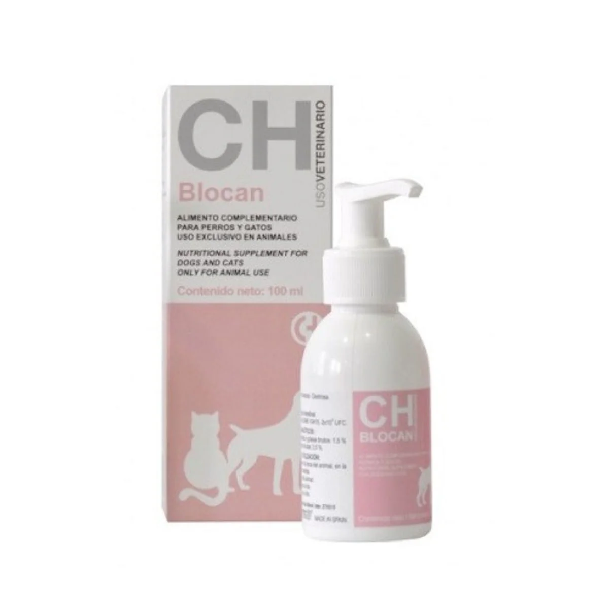 CHEMICAL IBERICA Blocan, supliment sistem digestiv câini, suspensie orală CHEMICAL IBERICA Blocan, XS-XL, supliment sistem digestiv câini și pisici, flacon cu aplicator, 100ml suspensie orală