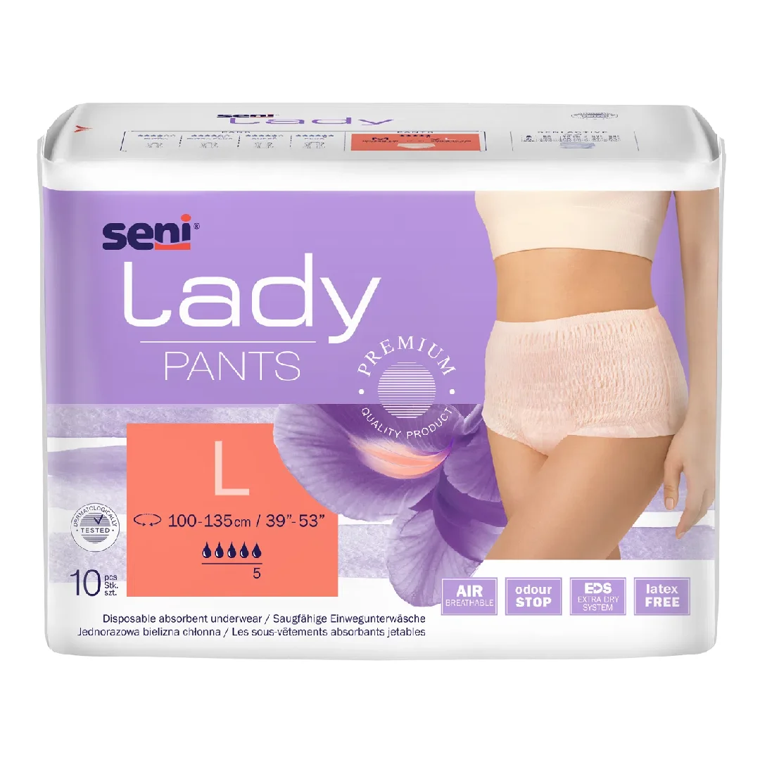 Chilot elastic absorbant, Lady Pants, L, 10 bucati, Seni