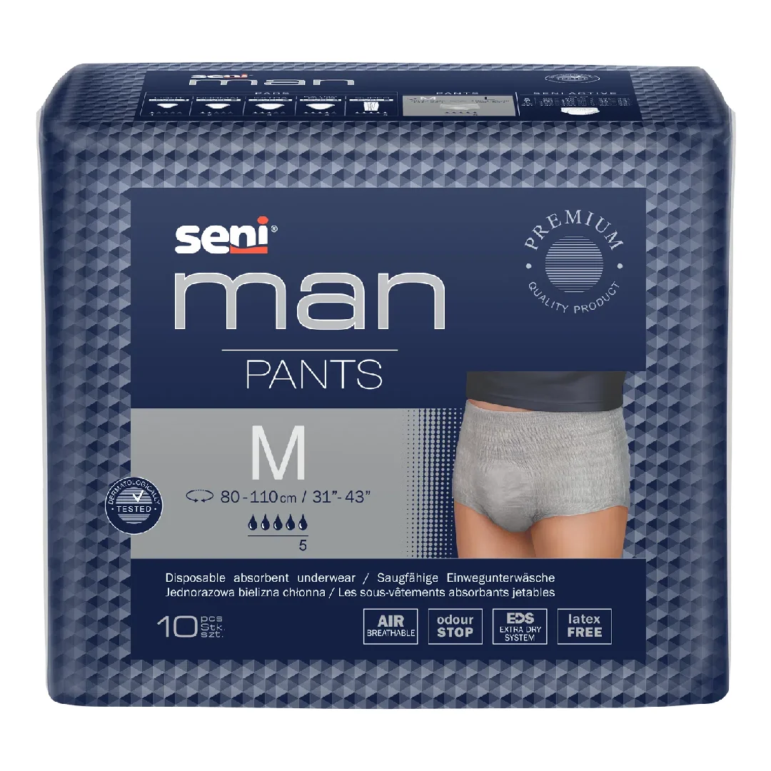 Chilot elastic absorbant, Man Pants, M, 10 bucati, Seni