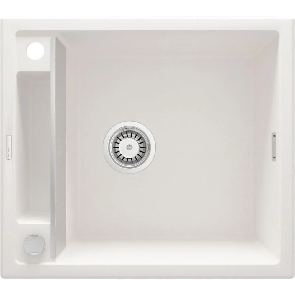 Chiuveta bucatarie compozit alba fara picurator Deante Magnetic