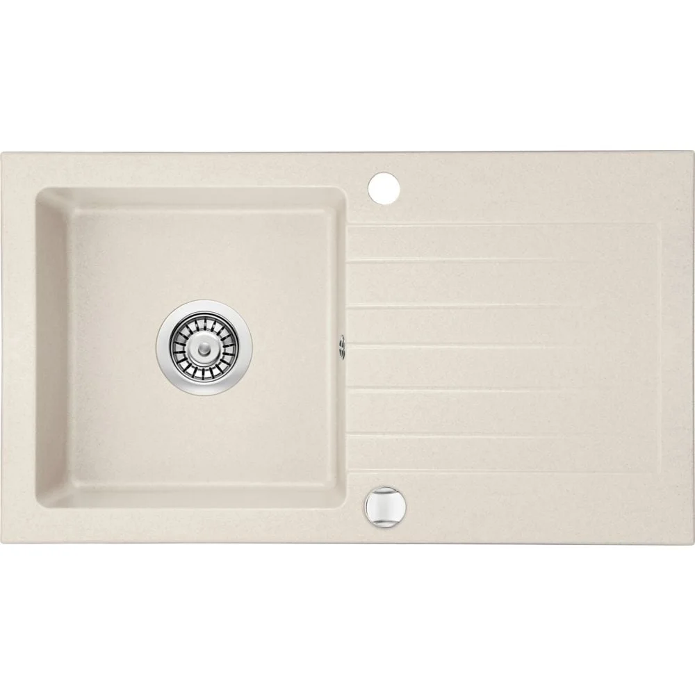 Chiuveta bucatarie compozit cu picurator bej mat 76 cm Deante Zorba