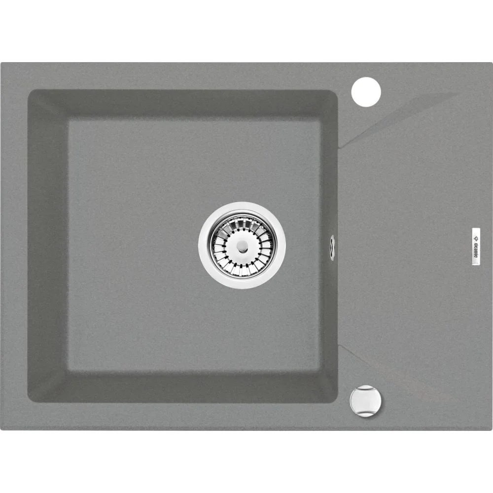 Chiuveta bucatarie compozit cu picurator gri mat 59 cm Deante Evora