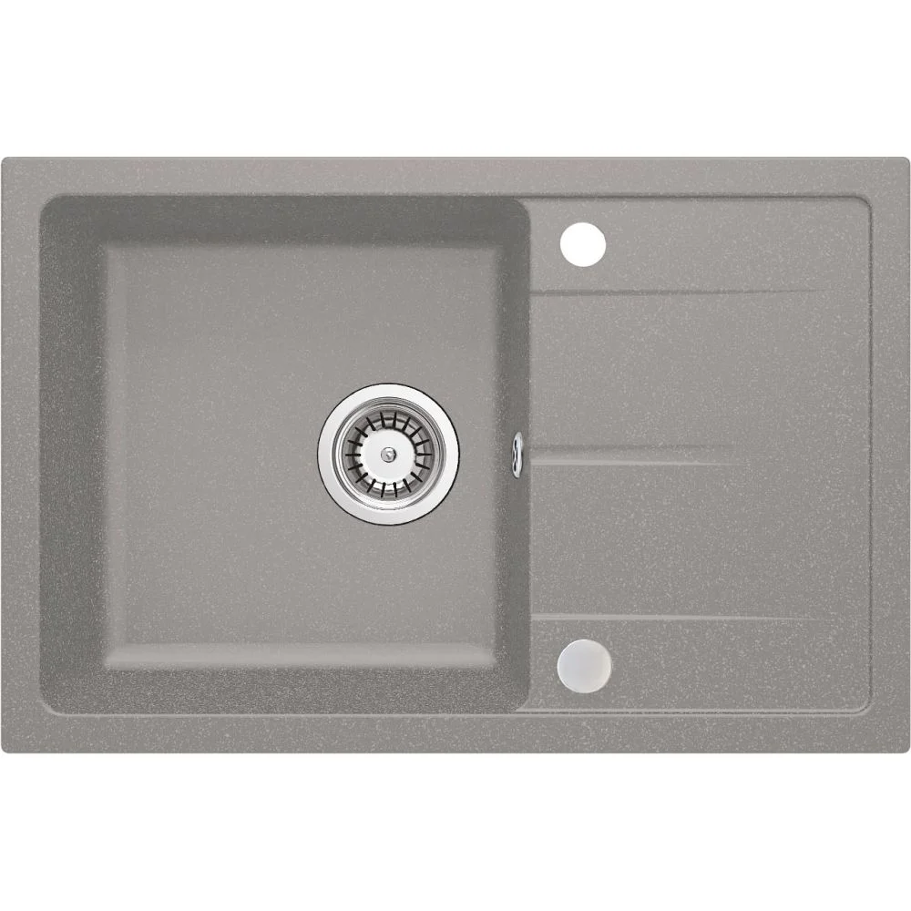 Chiuveta bucatarie compozit cu picurator gri metalic Deante Leda