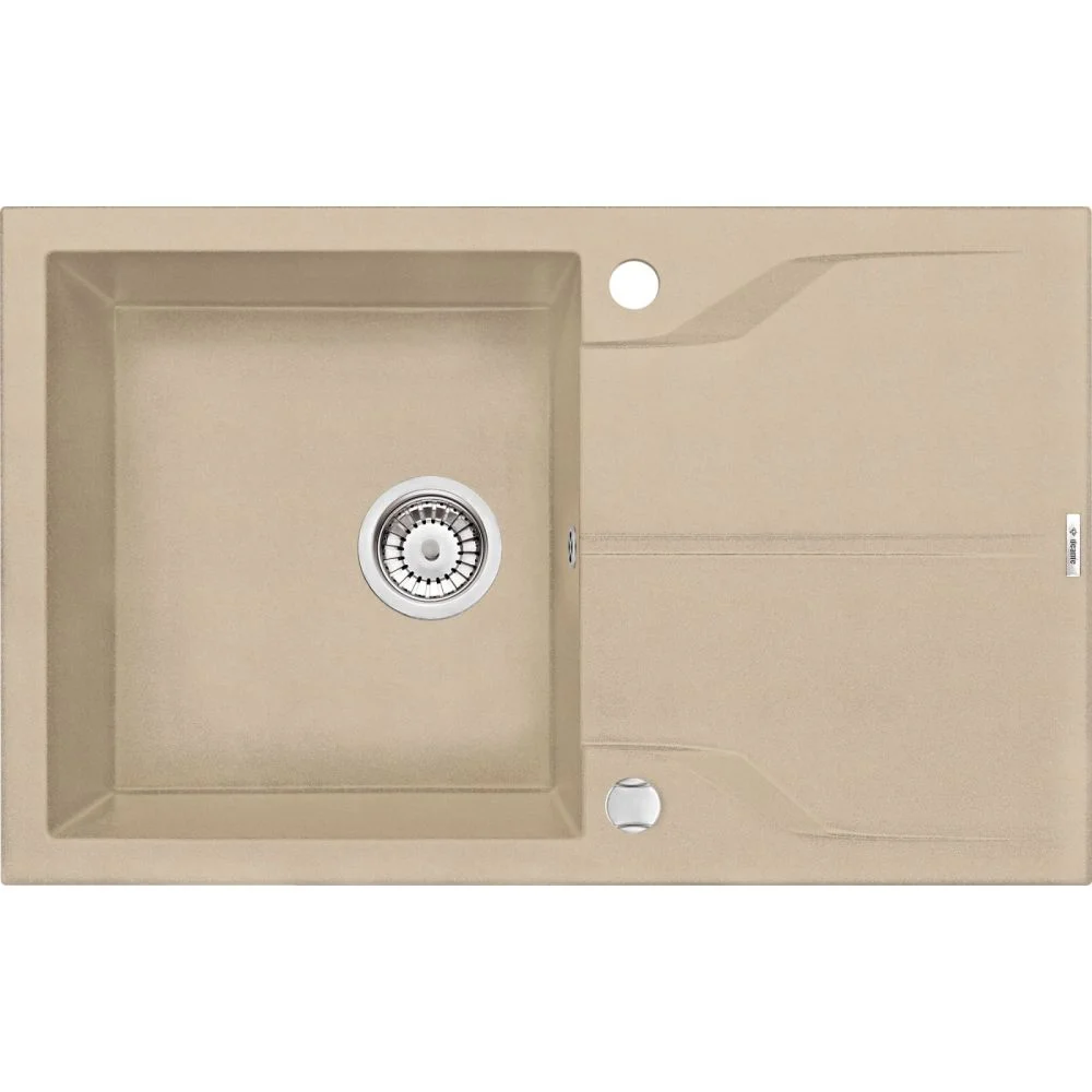 Chiuveta bucatarie compozit cu picurator nisip 78 cm Deante Andante