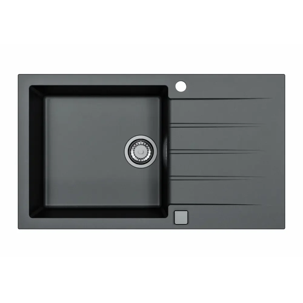 Chiuveta bucatarie compozit cuva mare negru carbon Alveus Cadit 40