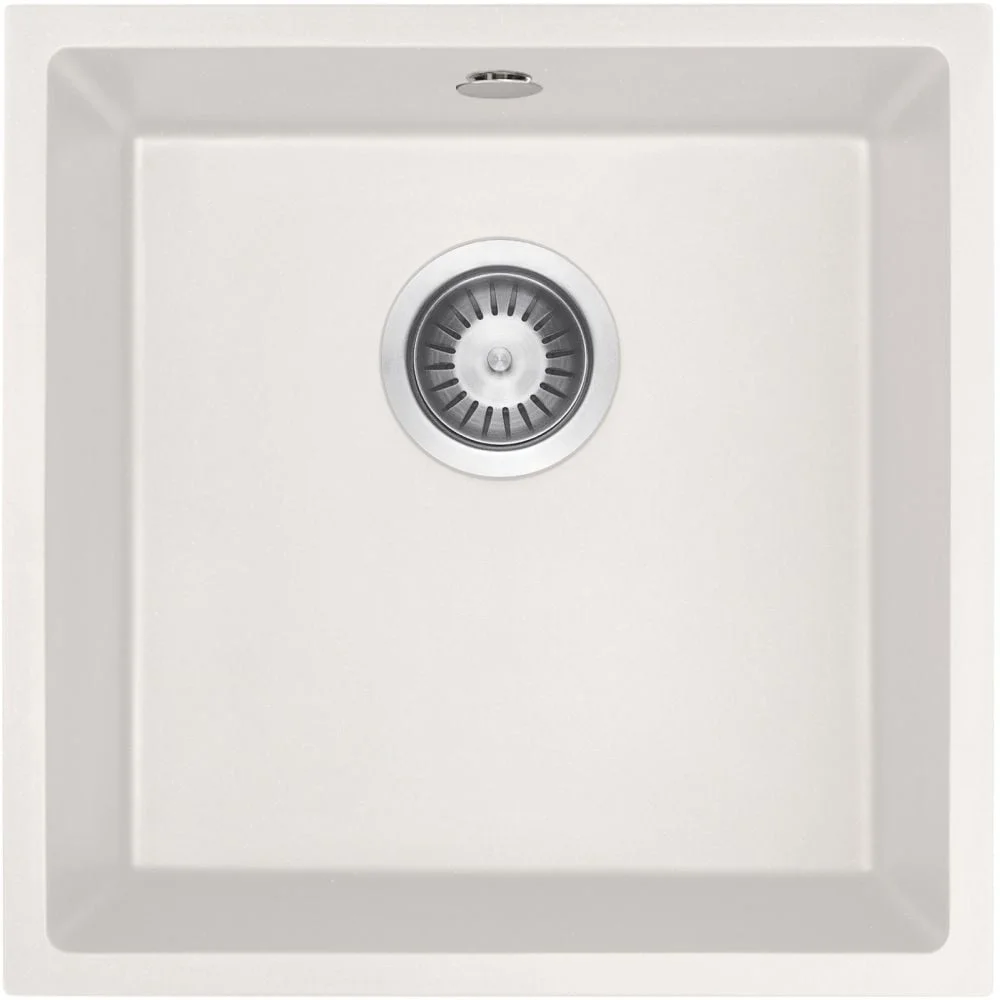 Chiuveta bucatarie compozit Deante Corda, montare sub blat, 44 cm, alb