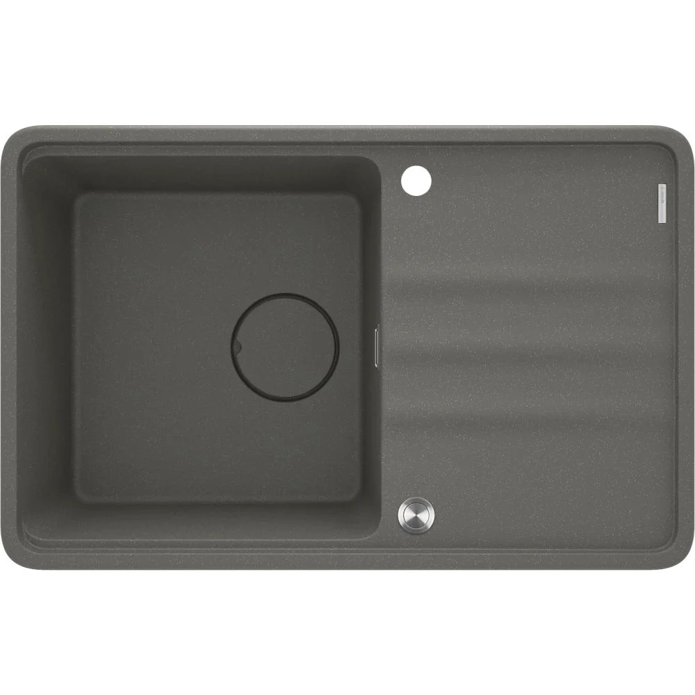 Chiuveta bucatarie compozit Deante Momi, 78x50 cm, cu picurator, antracit metalic