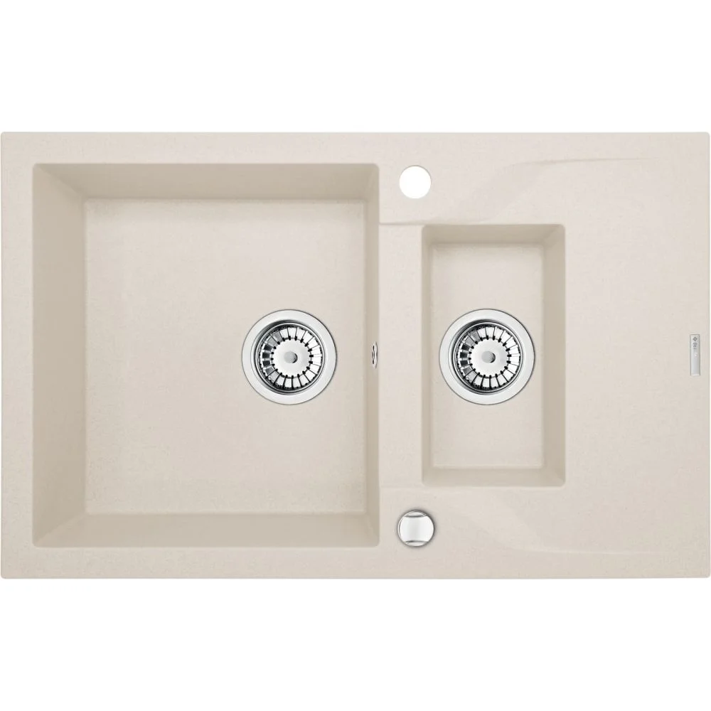 Chiuveta bucatarie compozit doua cuve bej mat Deante Andante