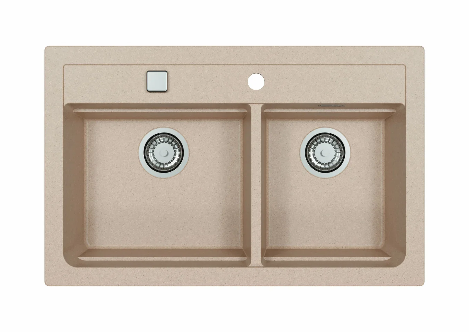 Chiuveta bucatarie compozit doua cuve crem mat Alveus Atrox 50