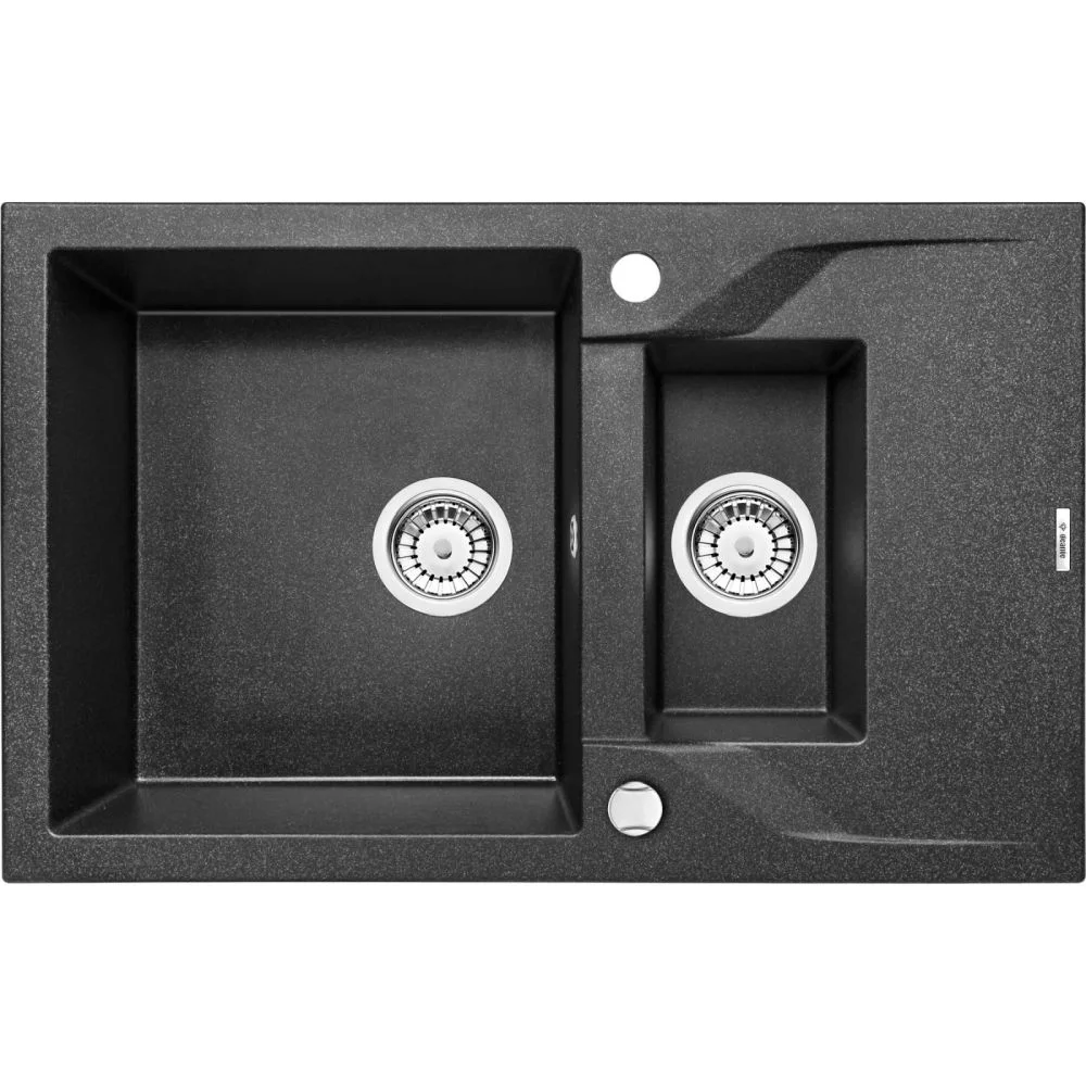 Chiuveta bucatarie compozit doua cuve grafit Deante Andante