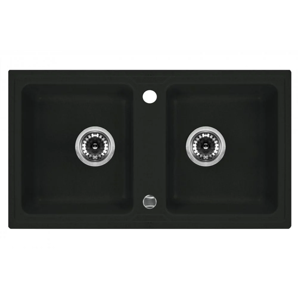 Chiuveta bucatarie compozit doua cuve grafit Deante Zorba