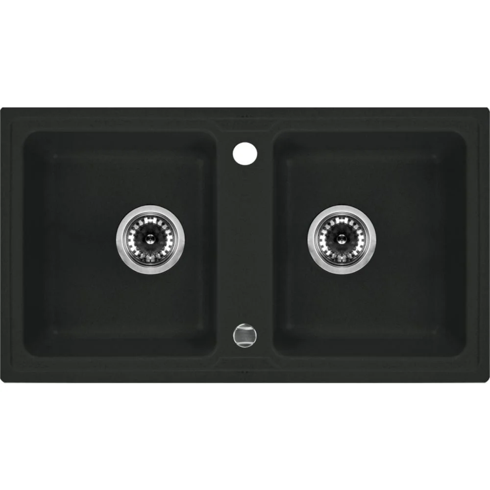 Chiuveta bucatarie compozit doua cuve grafit metalic Deante Zorba