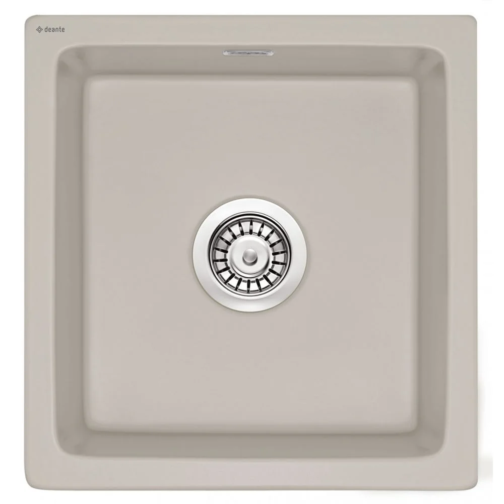 Chiuveta bucatarie din ceramica, culoare bej mat, Deante Sabor