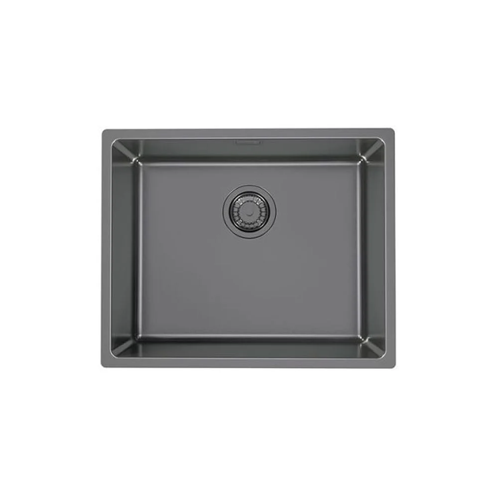 Chiuveta bucatarie inox culoare antracit, montare sub blat, Alveus Monarch Kombino 50