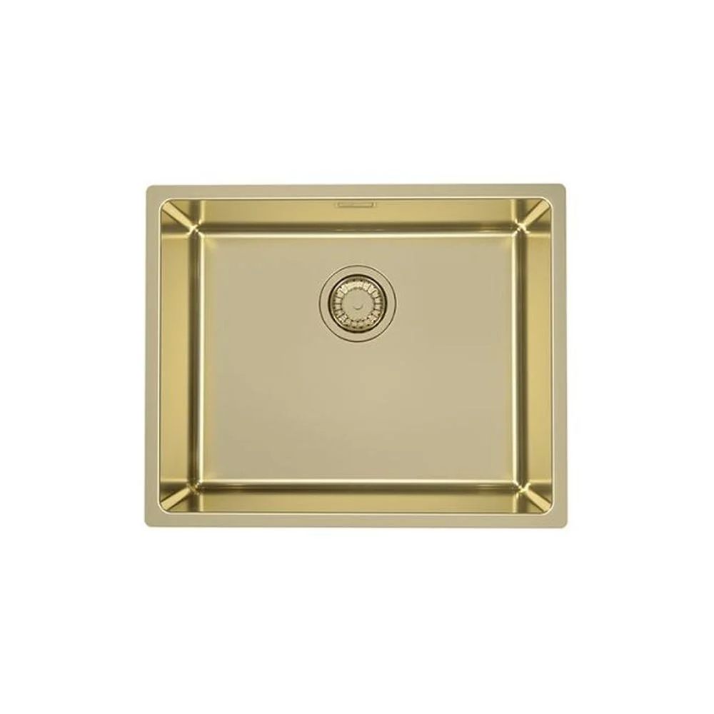 Chiuveta bucatarie inox culoare aurie, montare sub blat, Alveus Monarch Kombino 50