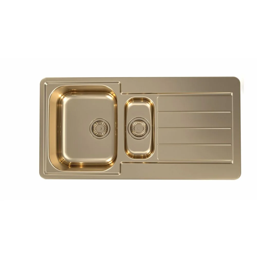Chiuveta bucatarie inox doua cuve culoare bronz Alveus Monarch Line 10
