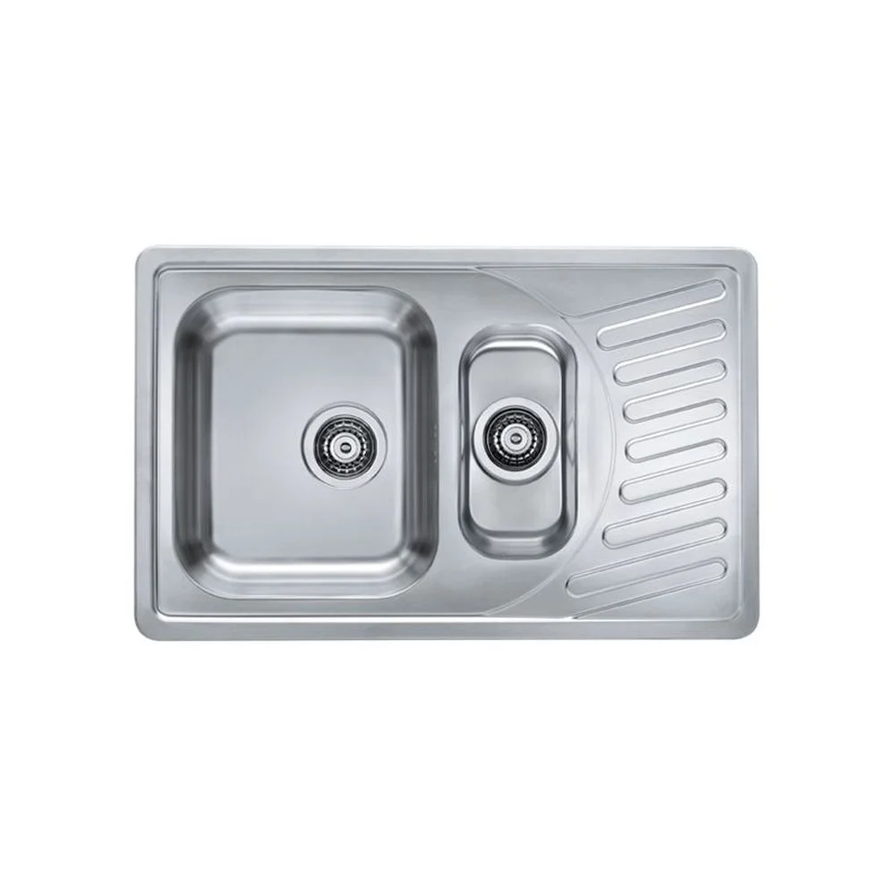 Chiuveta de bucatarie inox doua cuve, crom satin, Alveus Elegant 110