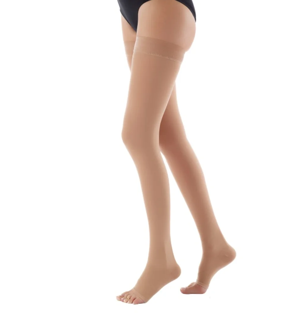 Ciorapi compresivi clasa I Rayat AG bej, pana la coapsa, fara varf - 7