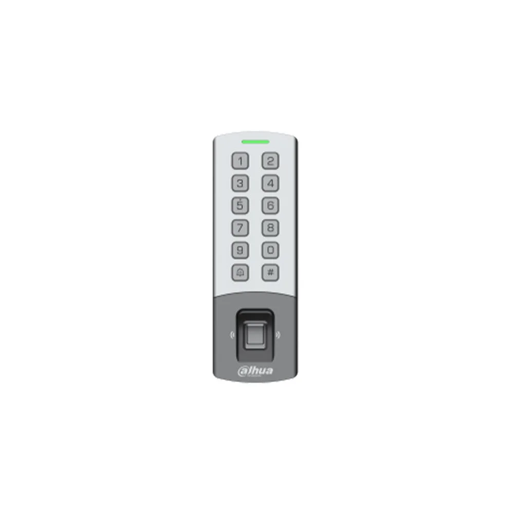 Cititor biometric cu tastatura WiFi standalone Dahua ASI1212M-W, amprenta/card/parola, 13.56 MHz, WiFi, RS-485/Wiegand, 3000 amprente, montaj aplicat