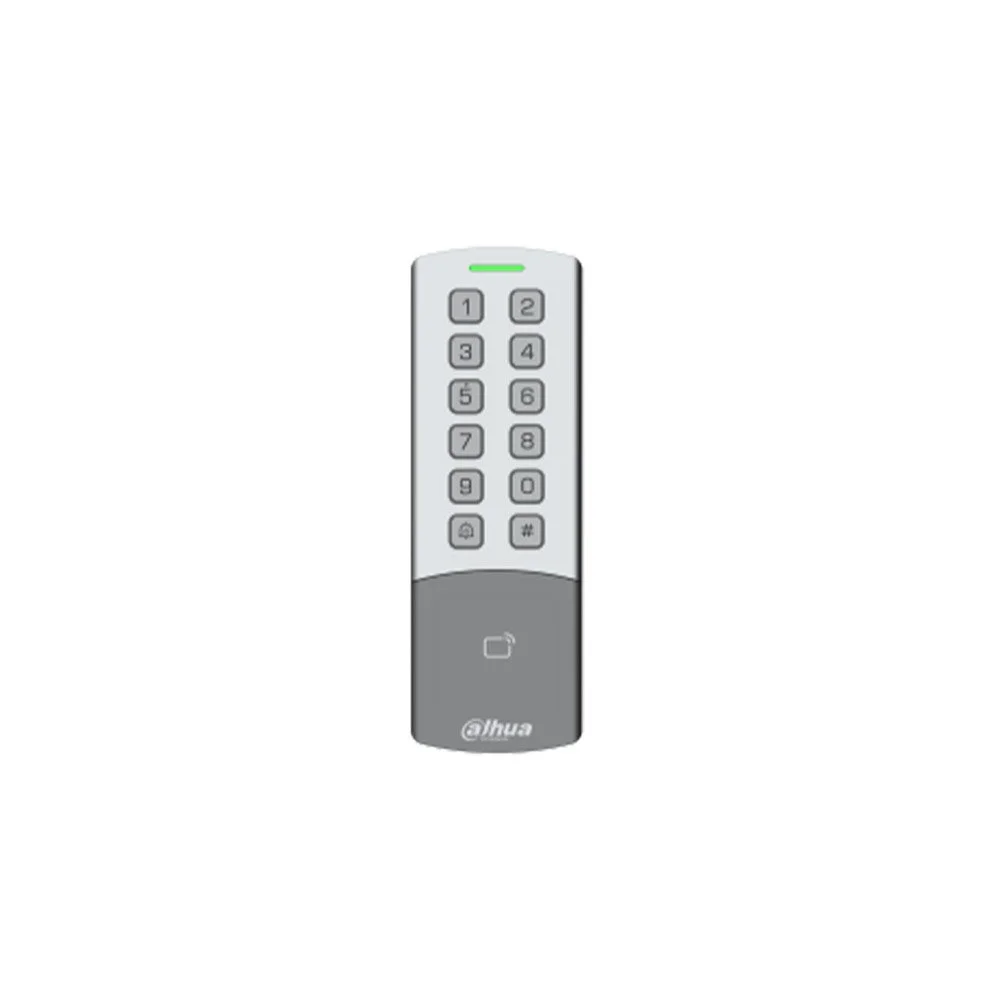 Cititor control acces standalone WiFi Dahua ASI1201M-MEW, card IC/ID/Desfire, 13.56 MHz, 125 kHz, PIN, RS-485/Wiegand, 10.000 utilizatori, montaj aplicat