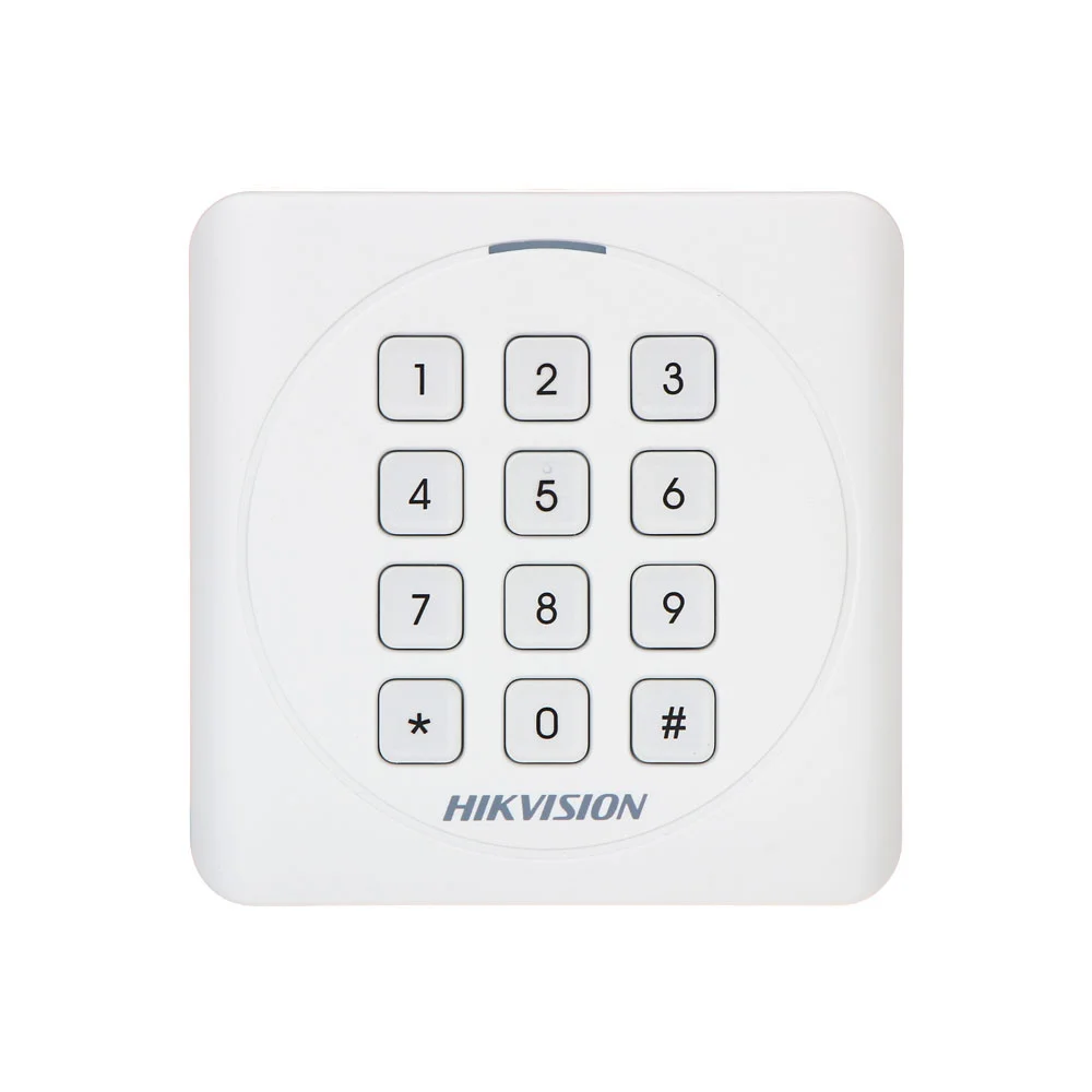 Cititor de proximitate cu tastatura RFID Hikvision DS-K1801MK, Mifare, 13.56 MHz, interior/exterior