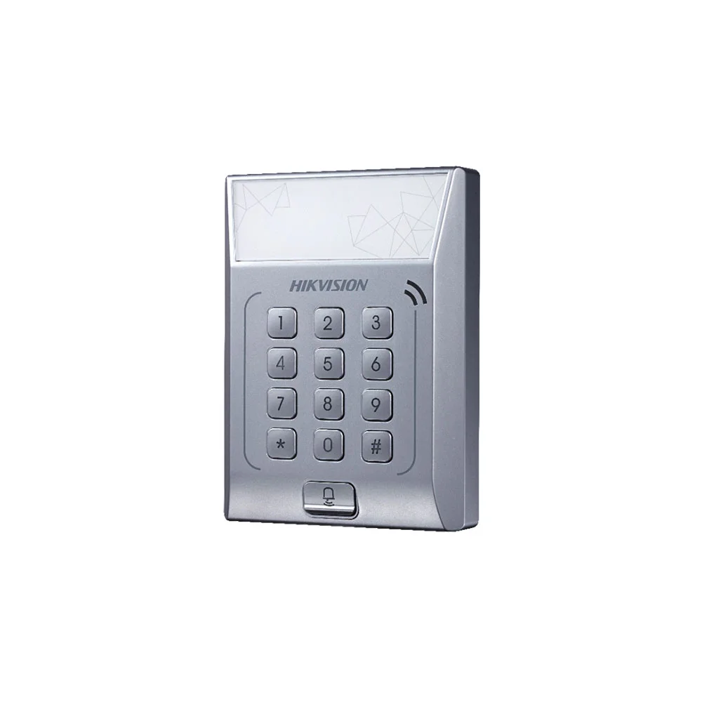 Cititor de proximitate standalone cu tastatura Hikvision DS-K1T801E, PIN/card, EM, 3000 carduri