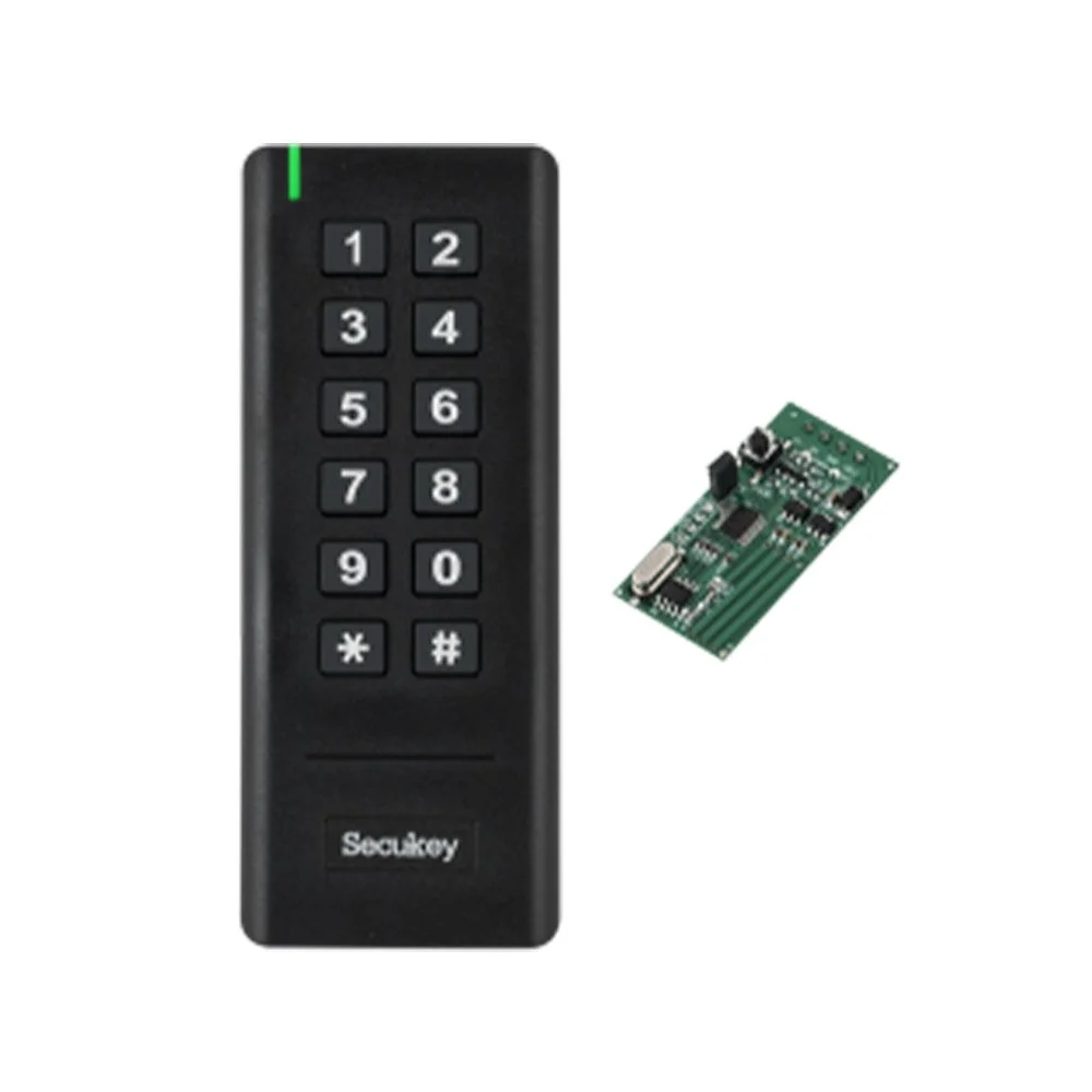Cititor proximitate cu tastatura ZKTeco WK1-EM, PIN, Card RFID 125 KHz, wireless 433 MHz, 30 m