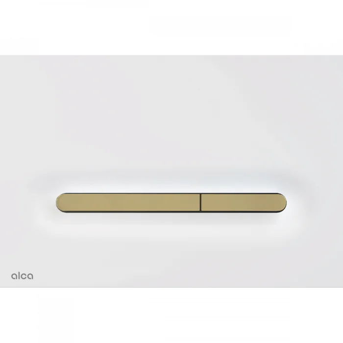 Clapeta actionare rezervor wc alb mat auriu mat Alcadrain M1876-7