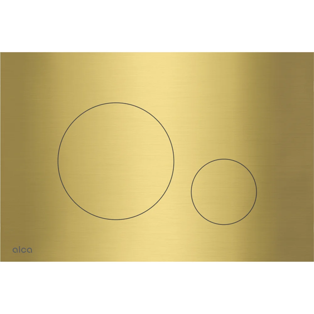 Clapeta actionare rezervor wc, otel inoxidabil alama periata Alcadrain TURN-BRASS