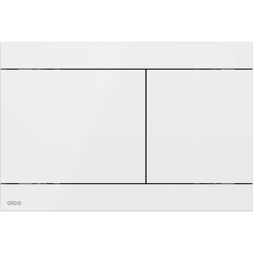 Clapeta actionare rezervor wc, otel inoxidabil alb lucios Alcadrain FUN-WHITE