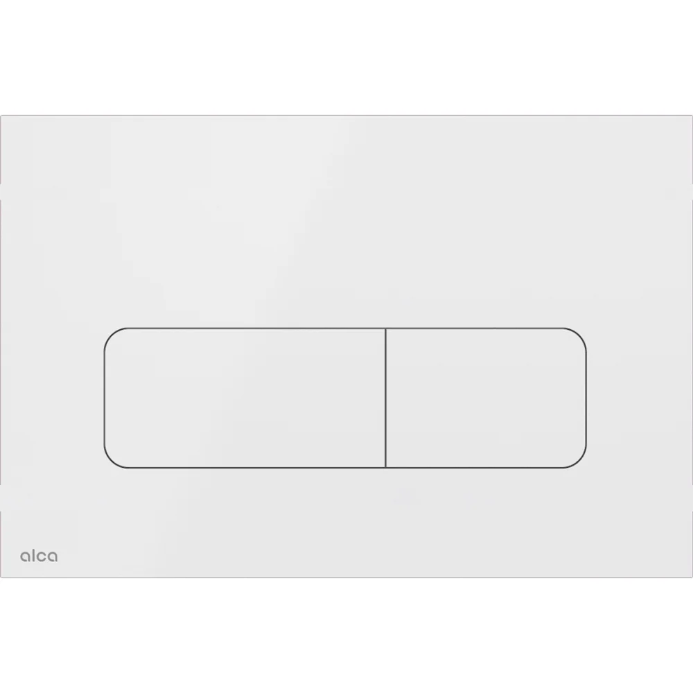 Clapeta actionare rezervor wc, otel inoxidabil alb lucios Alcadrain MOON-WHITE