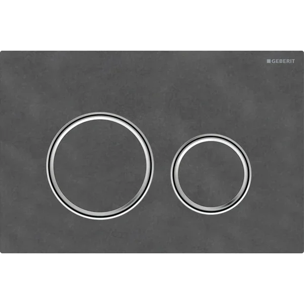 Clapeta de actionare rezervor wc ardezie neagra si crom lucios, Geberit Sigma 21