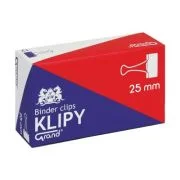 Clipsuri metalice Grand 110-1093, 25mm, negre, cutie 12 buc