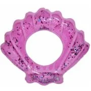 Colac Baie Gonflabil, 70 cm, Scoica cu Sclipici, roz