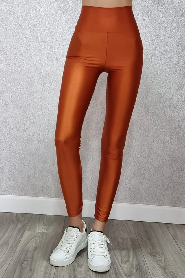 Colanti lycra Marvie cu talie inalta, Gold