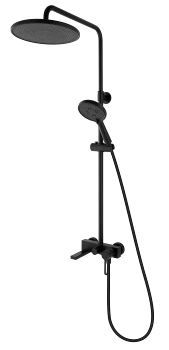 Coloana dus cu baterie cada dus si bara dus reglabila, nergu mat, ZAFFIRO