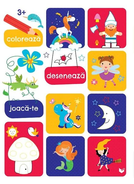 Colorează, desenează, joacă-te (3 ani+) - Paperback - Ballon Media - Paralela 45 educațional