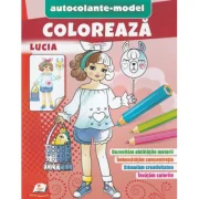 Coloreaza Lucia. Autocolante model