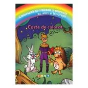Coloreaza si creeaza o poveste cu arici si iepurasi!