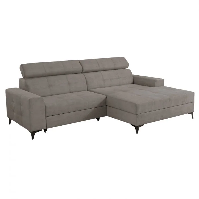 Coltar FLORIDA ONE extensibil, cu arcuri si lada depozitare, colt dreapta, cappuccino, 280x175x95 cm