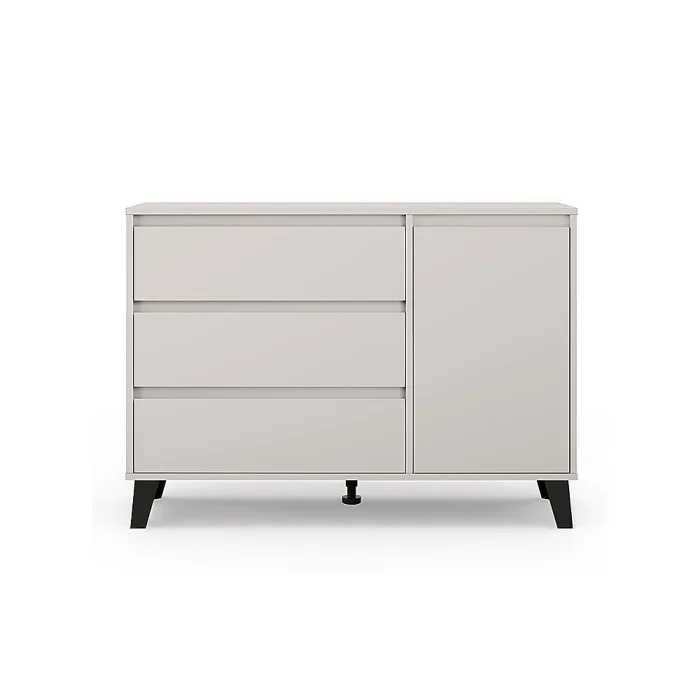 Comoda BORG, 1 usa, 3 sertare, casmir, 110x38,8x78,4 cm