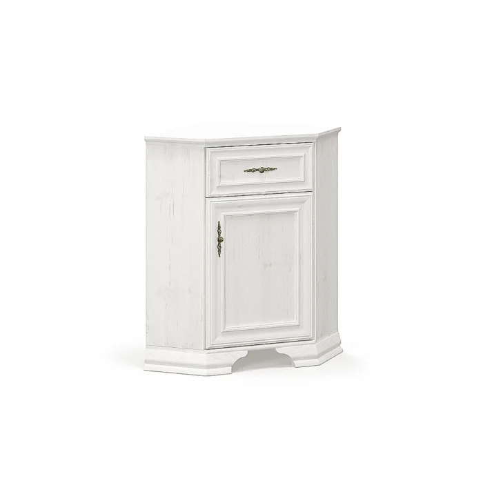 Comoda de colt IRYS, 1 usa, 1 sertar, pin anderson, 59x59x88,7 cm