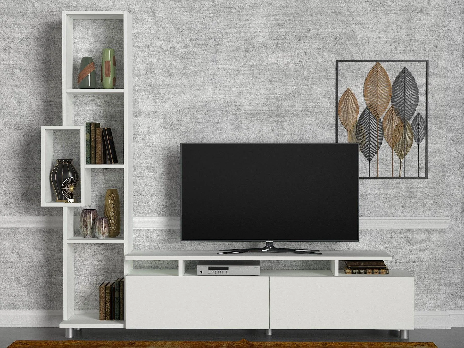 COMODA TV Tulip TV Unit, Alb, 30x167x160 cm