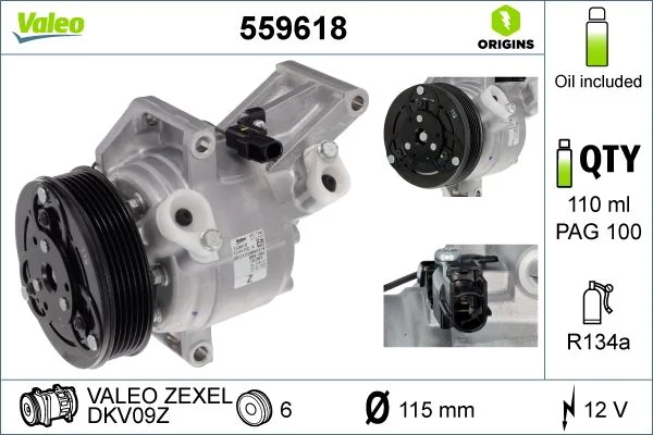Compresor, climatizare VALEO 559618