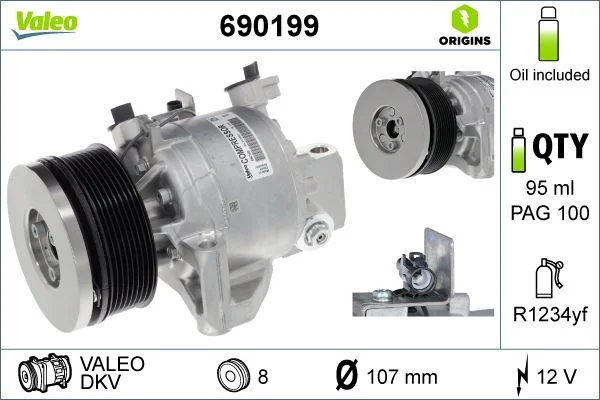 Compresor, climatizare VALEO 690199