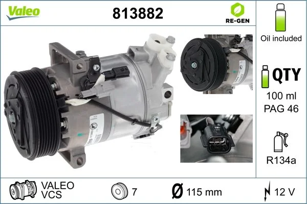 Compresor, climatizare VALEO 813882