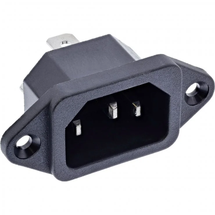 Conector alimentare C14 montaj panou, InLine S-16701